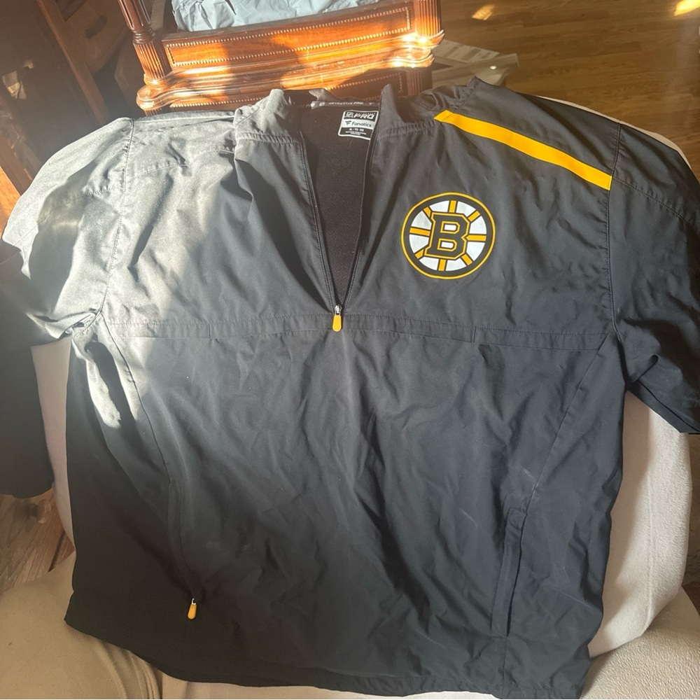 Boston bruins fanatics Black and Yellow Men's Shirt